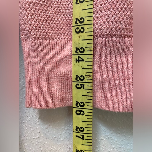 Banana Republic %100 Supima Cotton Pink Boxy Sweater - Picture 2 of 6